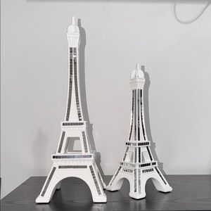 White Eiffel Tower Decor Set